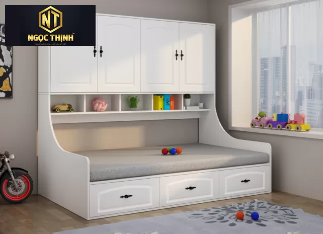 giường ngủ kết hợp với tủ quần áo